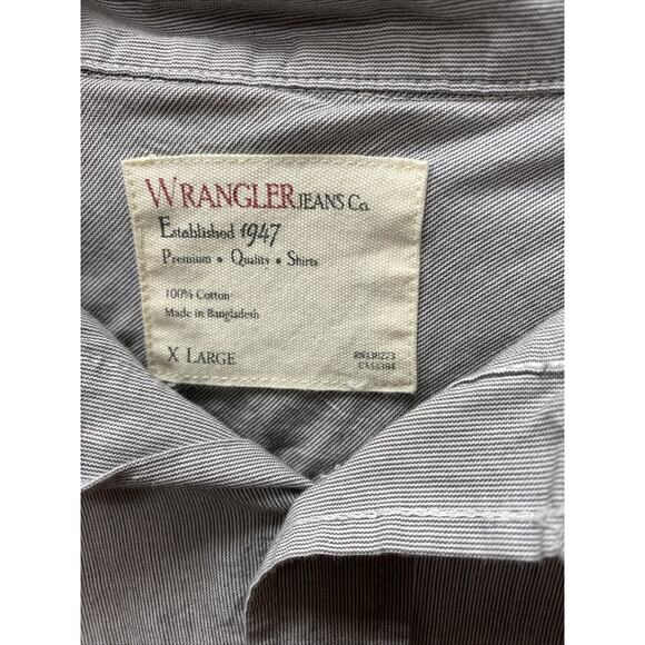 Wrangler Mens Shirt XL Western Gray Button Up - Picture 2 of 6